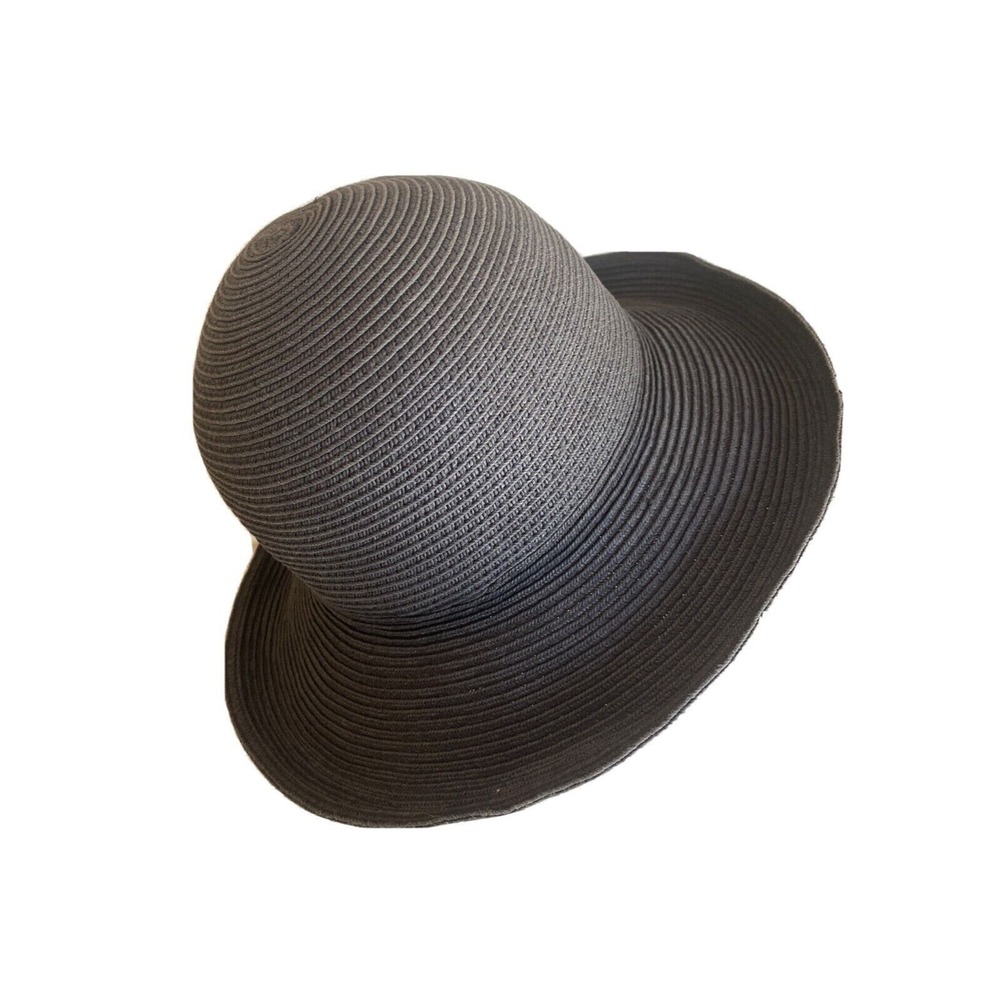 Cappelli Straworld Black Paper Straw Wide Brim Floppy Sun Hat HA-0237-001-JCP